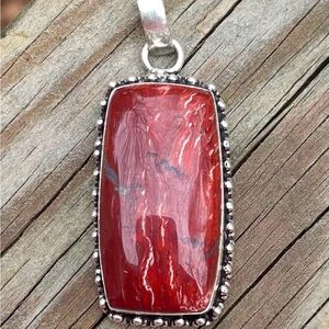 Convoluted Jasper Red. Pendant